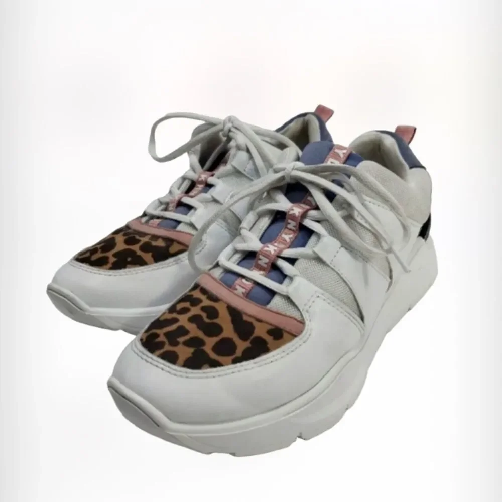 Dkny Women’s Wes Lace-Up Sneakers Animal Print Size 9M